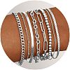 8Pcs Bohemian Style Alloy Chain Bracelets Kit for Women WG2620E-12-1