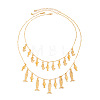 Bohemian Ocean Zinc Alloy & Iron Multiple Fish Pendant Double Layer Necklaces for Women WG627B2-01-5