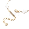 Summer Beach Natural White Shell Link Chain Anklets AJEW-AN00771-02-4