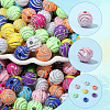 400Pcs Plating Acrylic Beads PACR-PA0001-25-6