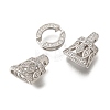 925 Sterling Silver Micro Pave Clear Cubic Zirconia Fold Over Clasps STER-M018-03P-2