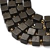 Natural Gold Pyrite/Golden Pyrite Beads Strands G-F833-N01-01-4