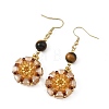 Glass Seed Beads Dangle Earrings EJEW-MZ00763-03-4