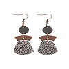 Alloy with Imitation Leather Dangle Earrings FS-WG30D02-03-1