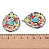 Bohemia Tibetan Style Alloy & Enamel & Acrylic Pendants FIND-T074-02AS-3