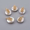 Natural Cultured Freshwater Pearl Pendants PEAR-F008-30G-B-1