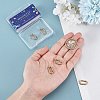 6Pcs Ion Plating(IP) 304 Stainless Steel Spring Gate Rings STAS-SC0008-34-3