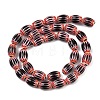 Handmade Millefiori Glass Oval Bead Strands LK-Z001-01B-B-M-3