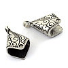 Tibetan Style Alloy Cord Ends X-TIBEP-S300-27AS-RS-2
