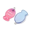 Transparent Resin Pendants RE-T003-04-2