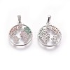 Brass Micro Pave Cubic Zirconia Pendants ZIRC-E161-21P-1