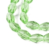 Transparent Glass Beads Strands EGLA-A037-T6x8mm-D02-3