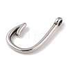 Non-Tarnish 304 Stainless Steel Hook Clasps STAS-C109-10P-2