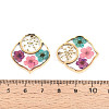 304 Stainless Steel Epoxy Resin Pendants STAS-T072-17-4