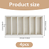 6 Grids Rectangle MDF Covered with Velvet Glasses Organizer Trays CON-WH0110-318B-2