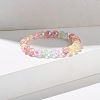 Sparkling Crackle Glass Round Beads Stretch Bracelets Set BJEW-JB07189-6