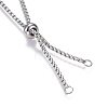 Tarnish Resistant Adjustable 304 Stainless Steel Slider Necklaces MAK-L026-05B-P-3