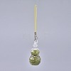 Transparent Glass Wishing Bottle Pendant Decoration HJEW-K033-B07-2