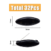 4 Box 4 Colors Plastic Blank Oval Scarf Safety Pins FIND-FH0006-55-2