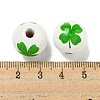 Printed Wood European Beads WOOD-G022-01D-3