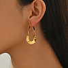 Twisted Oval Stainless Steel Hoop Earrings NI5341-4