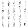 100Pcs 10 Styles Rack Plating Tibetan Style Alloy Pendants TIBEP-CJ0002-27-1