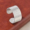 Textured 304 Stainless Steel Cuff Open Rings RJEW-D357-03P-4
