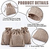 Beebeecraft Polyester Imitation Burlap Packing Pouches Drawstring Bags ABAG-BBC0001-02A-01-6