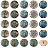 24Pcs 6 Styles 1-Hole Alloy Shank Buttons BUTT-CY0001-44B-1