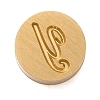 Golden Tone Brass Letter Stamps KK-R005-01Y-1