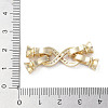 Rack Plating Brass with Clear Cubic Zirconia Fold Over Clasps KK-G489-02G-3
