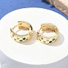 Brass Micro Pave Cubic Zirconia Hoop Earrings LS-EJEW-H152-01D-G-2