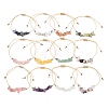 12Pcs 12 Style Natural & Synthetic Mixed Gemstone Chips Braided Bead Bracelets Set for Women BJEW-JB09333-1