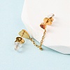 304 Stainless Steel Heart Stud Earring & Hoop Earring Sets EJEW-K268-93G-01-3-3