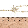 304 Stainless Steel Micro Pave Clear Star Pendant Long Tassel Y Necklaces for Women NJEW-C119-02G-5