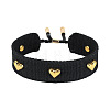 Adjustable Polyester & Alloy Slider Bracelets FS-WG54A06-03-1
