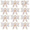12Pcs Brass Glass Charms KK-PH0013-43C-1