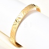 304 Stainless Steel Cuff Bangles for Women Men BJEW-H644-05G-3