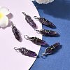 Natural Amethyst Double Terminated Pointed Pendants G-J062-02P-5