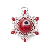 Beaded Star Eye Charms PALLOY-MZ00574-02-1