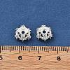 Brass Micro Pave Clear Cubic Zirconia Bead Caps KK-R216-03S-03-2