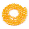 Natural Dyed Yellow Jade Gemstone Bead Strands X-G-R271-4mm-Y08-2