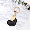 1Pc Imitation Leather Heart Keychain KEYC-CL0001-14A-6