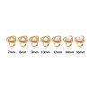 Brass Micro Pave Clear Cubic Zirconia Cuff Ring Components KK-G551-06G-4