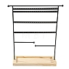 Iron Jewelry Display Stand with Wood Tray AJEW-Z032-01A-4