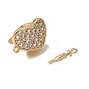 Brass Micro Pave Clear Cubic Zirconia Box Clasps CU-CBA4292-14G-3