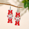 Mother's Day Wood Dangle Earrings FS-WG7FF6E-02-1
