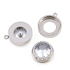 304 Stainless Steel Rhinestone Pendants STAS-Z203-01P-01-2
