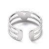 Tarnish Resistant Unisex 304 Stainless Steel Wide Band Finger Rings RJEW-L102-01P-4