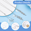 6Pcs 3 Styles 304 Stainless Steel Empty Macrame Pouch Star Moon Pendant Cable Chain Necklace Making NJEW-SC0001-87-6